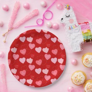 Assiettes En Carton Cascade Candy Heart