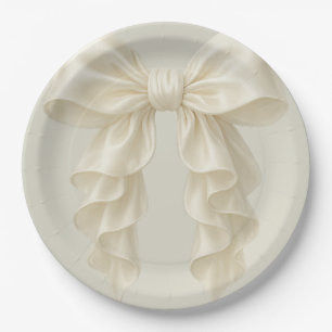 Assiettes En Carton Cascade de rubans en crêpe classe et chic