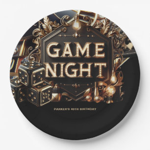 Assiettes En Carton Casino Game Night Custom