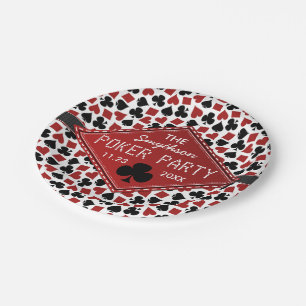 Assiettes En Carton Casino personnalisable de partie de tisonnier