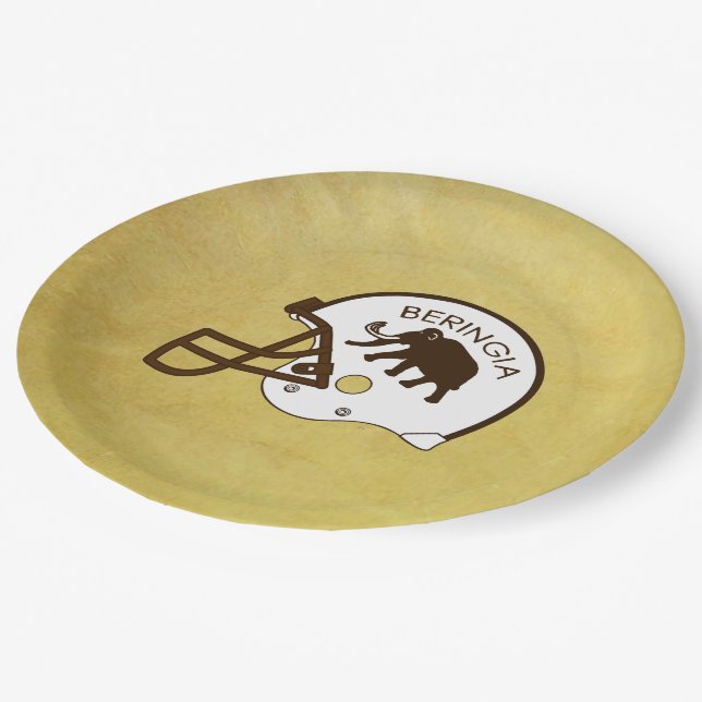 Assiettes En Carton Casque de football de l'Université de Beringia (Angle)