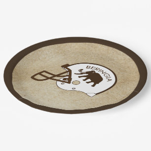 Assiettes En Carton Casque de football de l'Université de Beringia