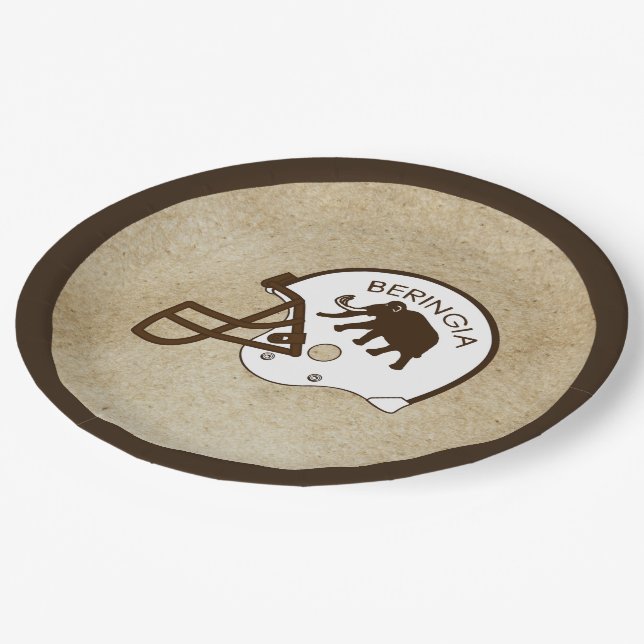 Assiettes En Carton Casque de football de l'Université de Beringia (Angle)