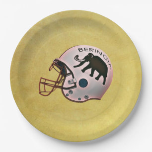 Assiettes En Carton Casque de football de l'Université de Beringia