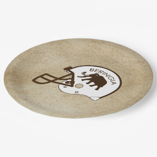 Assiettes En Carton Casque de football de l'Université de Beringia