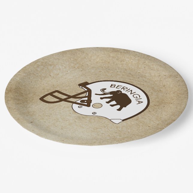 Assiettes En Carton Casque de football de l'Université de Beringia (Angle)