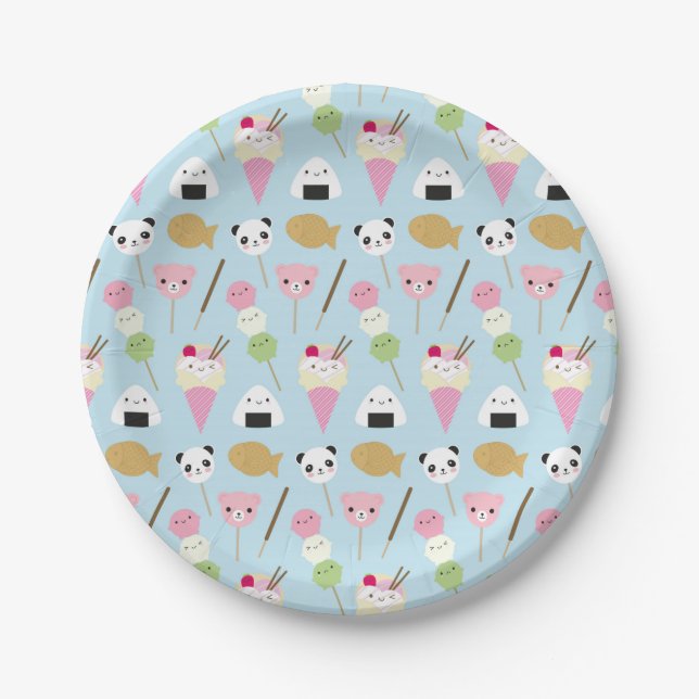 Assiettes En Carton Casse-croûte de Kawaii de Japonais (Devant)