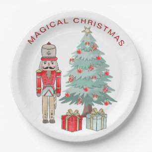 Assiettes En Carton Casse-noisette, sapin de Noël et présente Plaque