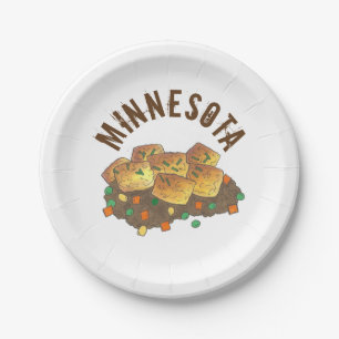 Assiettes En Carton Casserole de tatouage à plat chaud du Minnesota