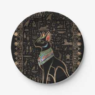 Assiettes En Carton Cat égyptien - Bastet
