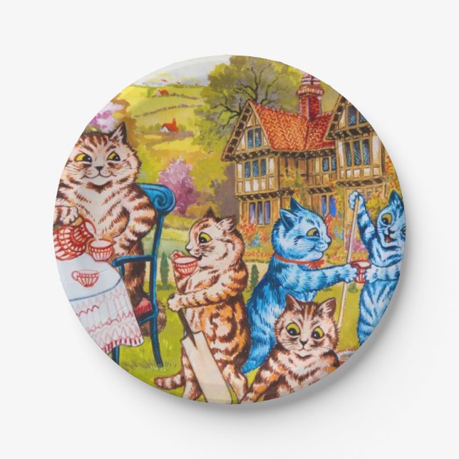 Assiettes En Carton Cat Garden Party (Devant)