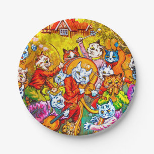 Assiettes En Carton Cat Musical Band