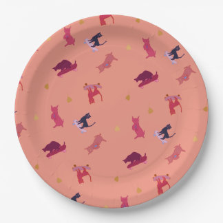 Assiettes En Carton Cat Pattern Paper Plate