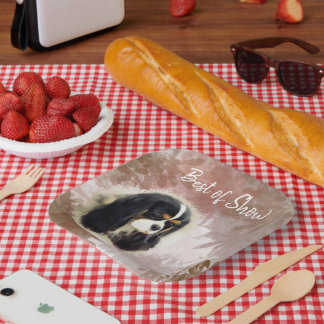 Assiettes En Carton Cavalier King Charles Spaniel - Tri, Plaque