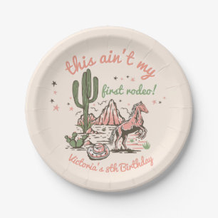 Assiettes En Carton Ce n'est pas mon premier anniversaire de Rodeo Cow