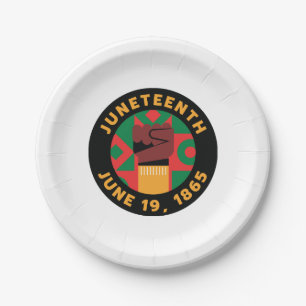 Assiettes En Carton Célébration de Juneteenth commémorant la liberté e