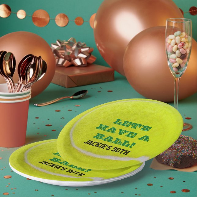 Assiettes En Carton Célébration du tennis (Multi)