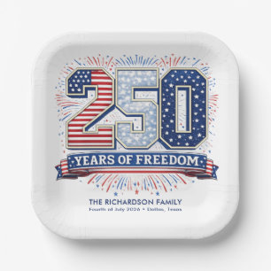 Assiettes En Carton Célébration patriotique de la fête du 14 juillet 2