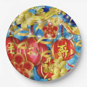 Assiettes En Carton Célébrations chinoises