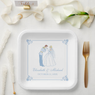 Assiettes En Carton Cendrillon classique Mariage