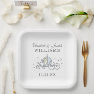 Assiettes En Carton Cendrillon   Mariage Fairytale