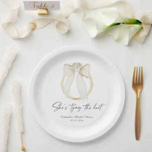 Assiettes En Carton Cérémonie de mariage Elle se marie Shower de maria