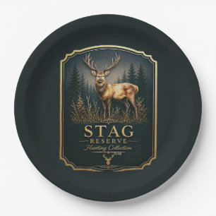 ASSIETTES EN CARTON CERF – COLLECTION DE CHASSE 