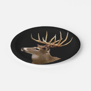 Assiettes En Carton Cerfs communs de mâle de mâle