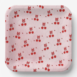 Assiettes En Carton Cerise