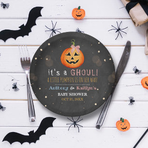 Assiettes En Carton C'est A Ghoul ! Baby shower d'Halloween petit Citr