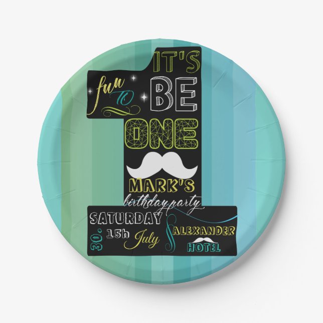 Assiettes En Carton C'EST AMUSANT D'ÊTRE UNE Plaque Papier D'Anniversa (Devant)