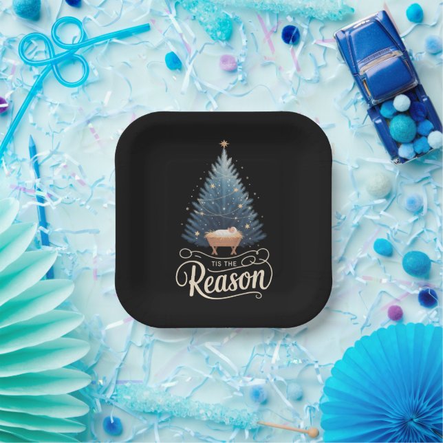 Assiettes En Carton C'Est La Raison De La Bible De Noël Religieuse Chr (Fête)