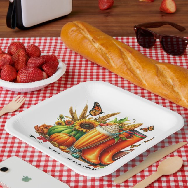 Assiettes En Carton C'est la saison (Pique-nique)