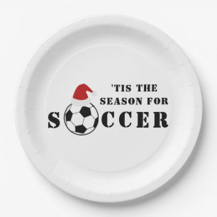Assiettes En Carton 'C'Est La Saison Du Football Noël