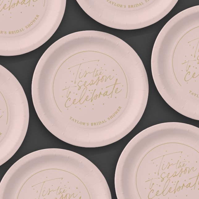 Assiettes En Carton C'est la saison Taupe Fête des mariées d'hiver (Créateur téléchargé)