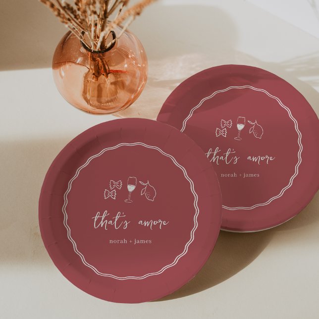 Assiettes En Carton "C'est l'Amour" Fête de Mariage Manuscrit (Créateur téléchargé)