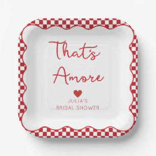 Assiettes En Carton "C'est l'Amour" Lavage de Vaisselle de Mariage Ita