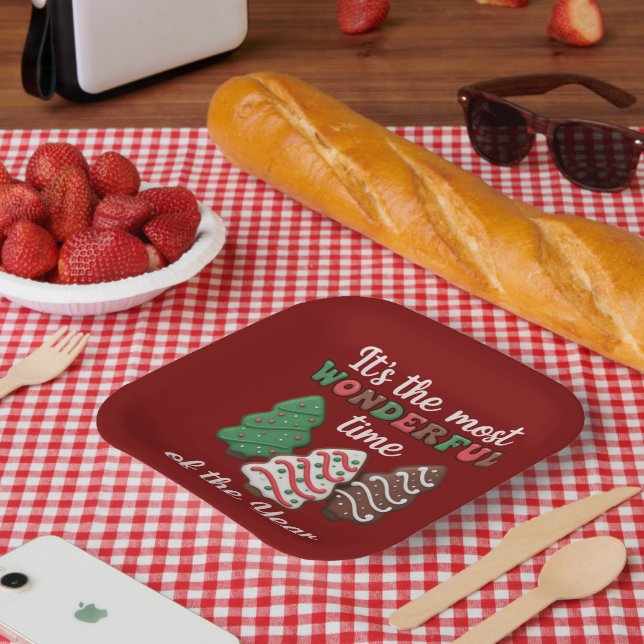 Assiettes En Carton C'est le moment le plus merveilleux de l'année Coo (Pique-nique)