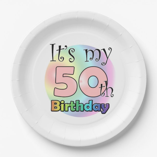 Assiettes En Carton C'est mon 50e anniversaire (wink) T-shirt serviett (Devant)
