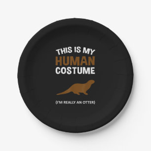Assiettes En Carton C'est mon costume humain  Je suis vraiment une Ott
