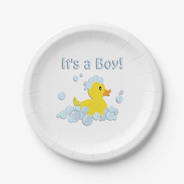 Assiettes En Carton C'est un Baby shower à bulle (Devant)