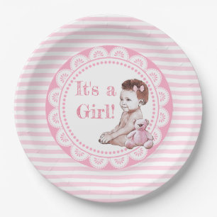 Assiettes En Carton C'est un Baby shower afro-américain