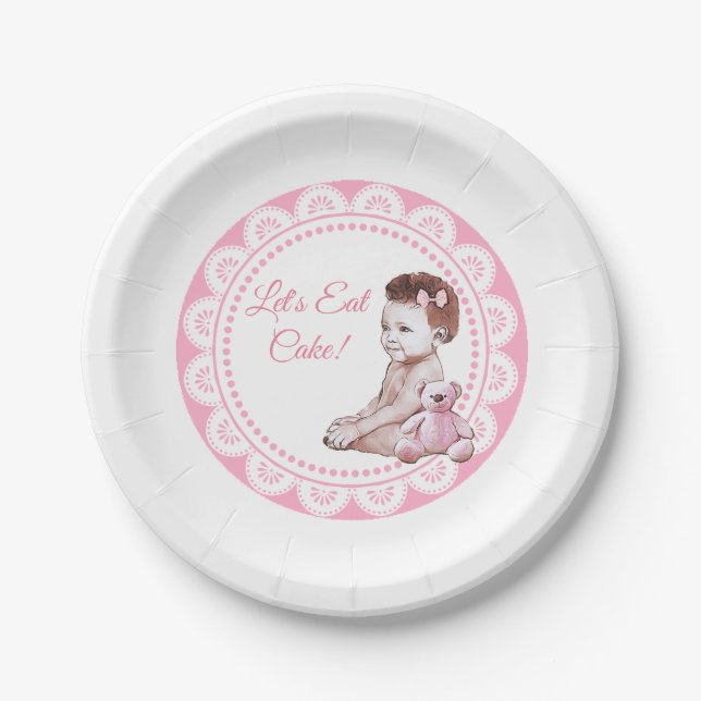 Assiettes En Carton C'est un Baby shower afro-américain (Devant)