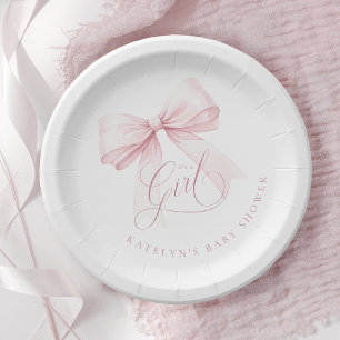 Assiettes En Carton C'est un Baby shower de la croupe rose fille
