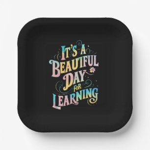 Assiettes En Carton C'est une belle journée pour apprendre le retour à