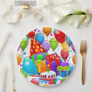 Assiettes En Carton C'est une célébration d'anniversaire  