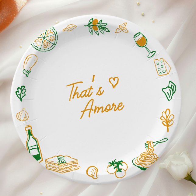 Assiettes En Carton C'est une Fête des mariées alimentaire italienne p (Créateur téléchargé)