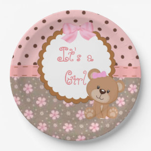 Assiettes En Carton C'est une fille