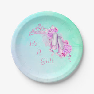 Assiettes En Carton C'est une princesse de ballet fille en aquarelles