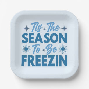 Assiettes En Carton Cette saison pour être Freezin - Hiver amusant